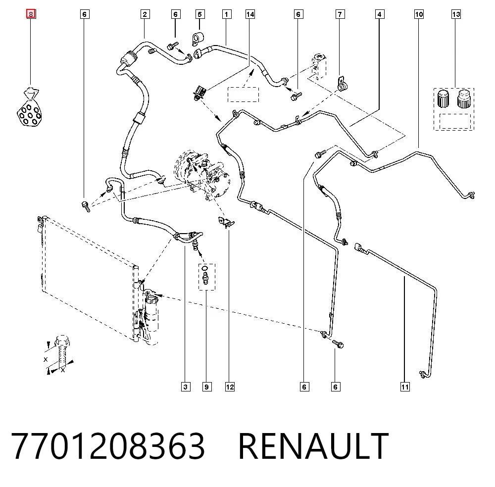 Kit de reparação do compressor de aparelho de ar condicionado Lada 7701208363 preço, a partir de 7,15 USD