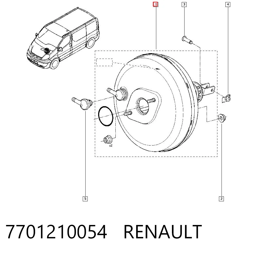 Reforçador dos freios a vácuo Renault Trafic preço, a partir de 38,06 USD