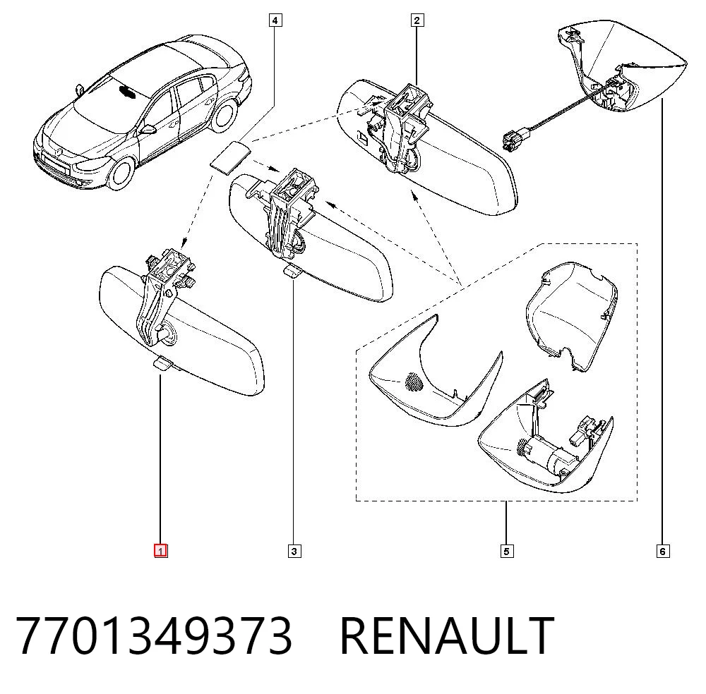 Espelho de salão interno Renault Trafic II FL ao melhor preço