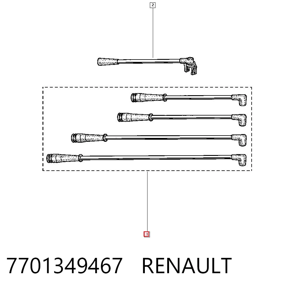  Fios de alta voltagem, kit Renault 18 sedan (134) (1978 - 1986) 