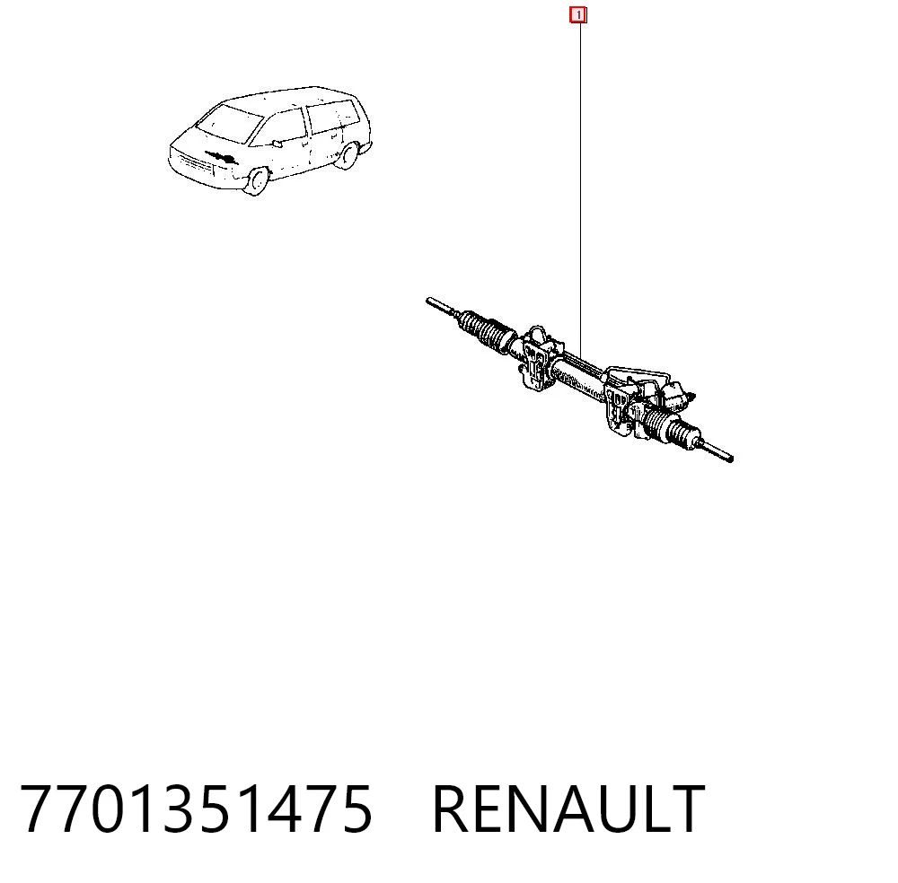 Cremalheira da direção para Renault Espace J11