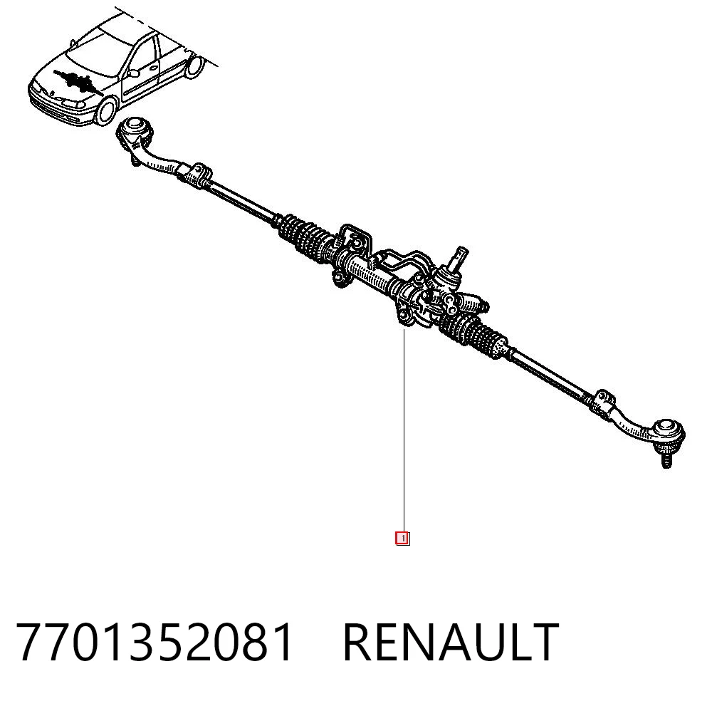 Cremalheira da direção Renault Laguna I B56, 556 ao melhor preço