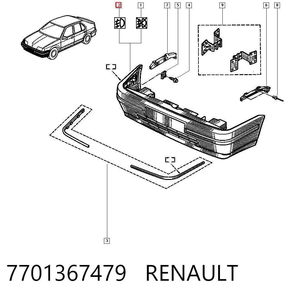 Pára-choque dianteiro Renault 19 preço, a partir de 195,80 USD