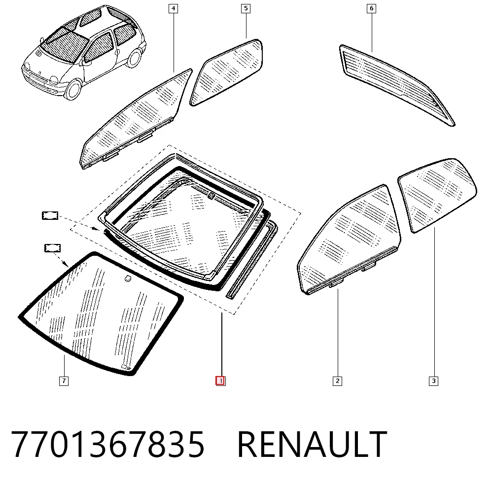 Pára-brisas Renault Twingo I C06 ao melhor preço