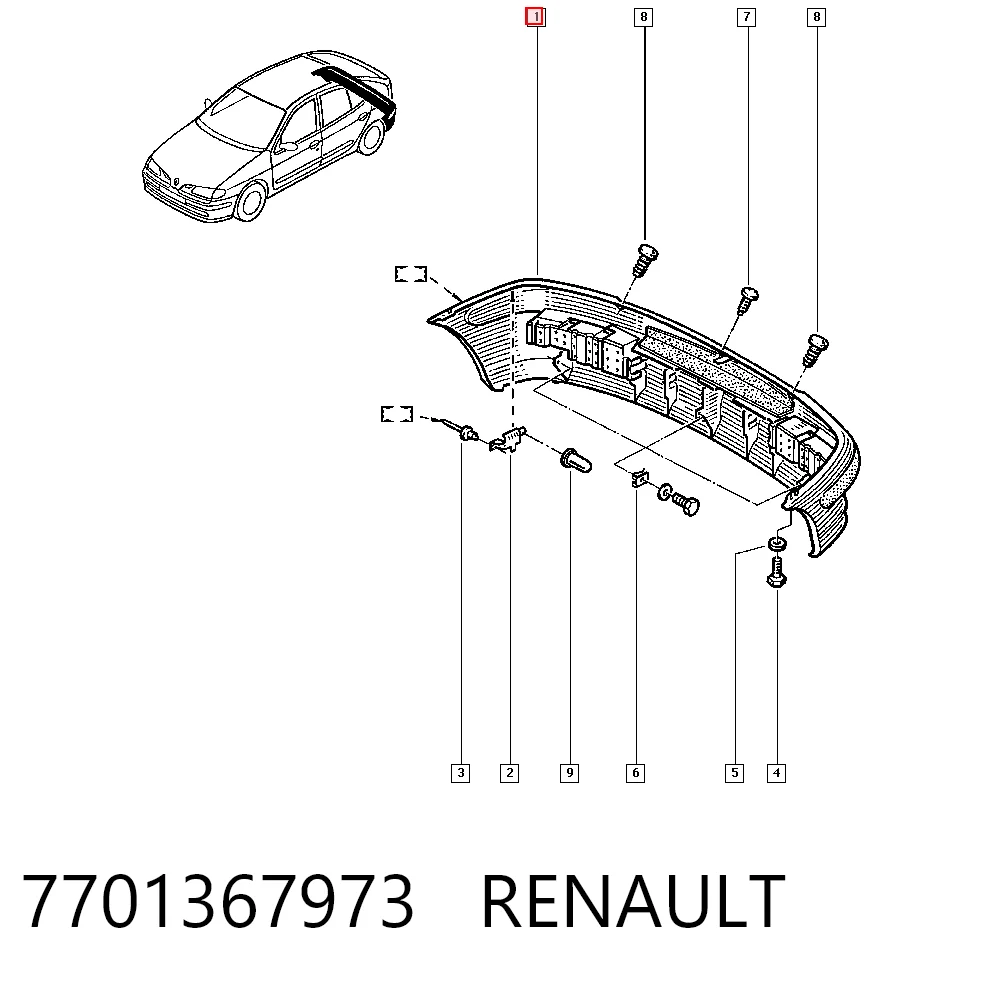 Pára-choque traseiro Renault Megane preço, a partir de 93,53 USD
