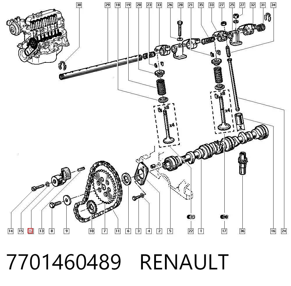 Reguladora de tensão da cadeia do mecanismo de distribuição de gás Renault 9  L42 ao melhor preço