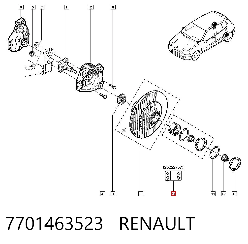 7701463523 Renault (RVI)