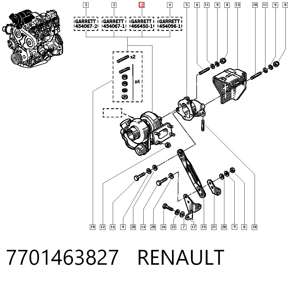 Turbina para Renault 21  L48