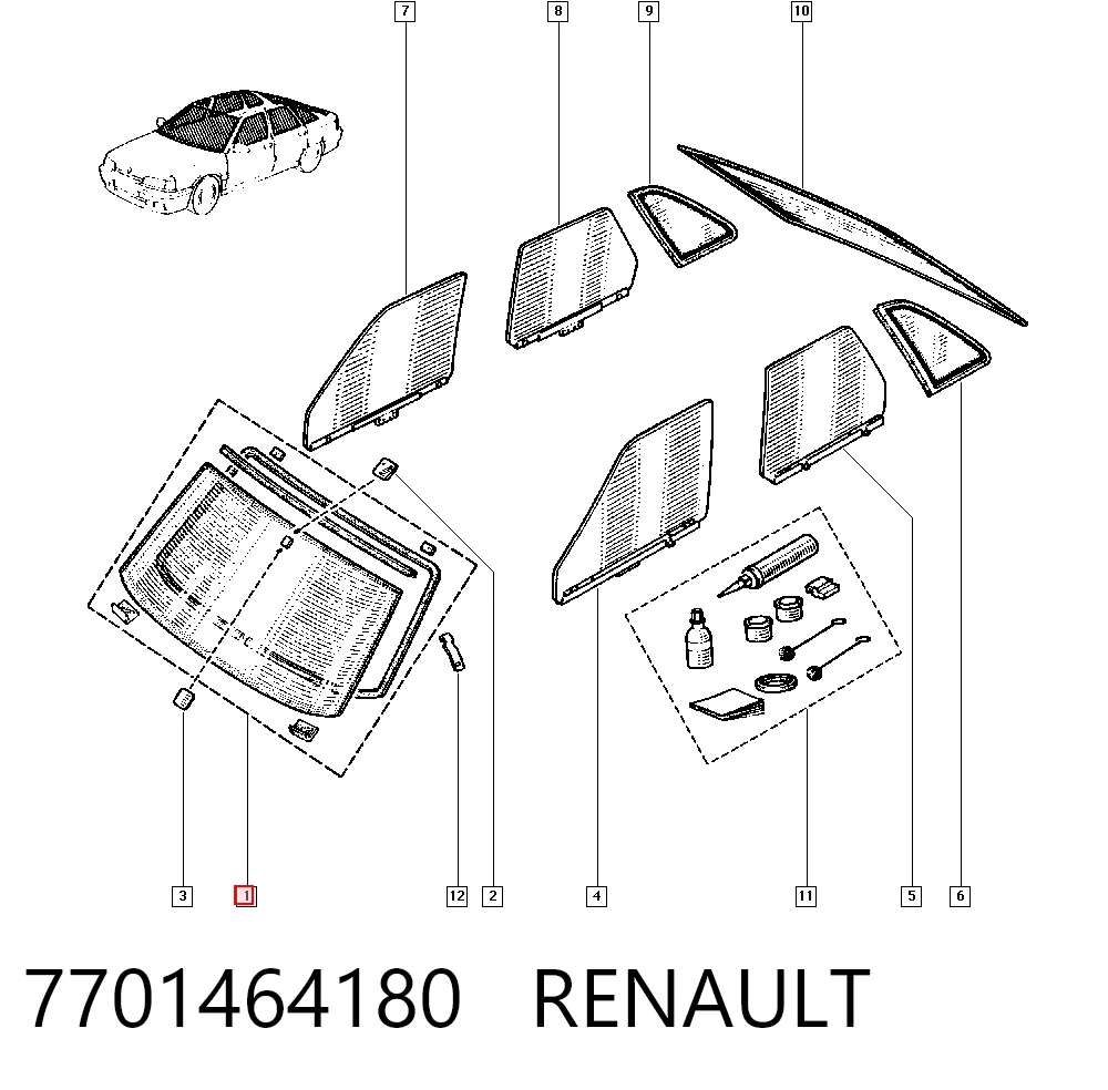 Pára-brisas Renault 21  L48