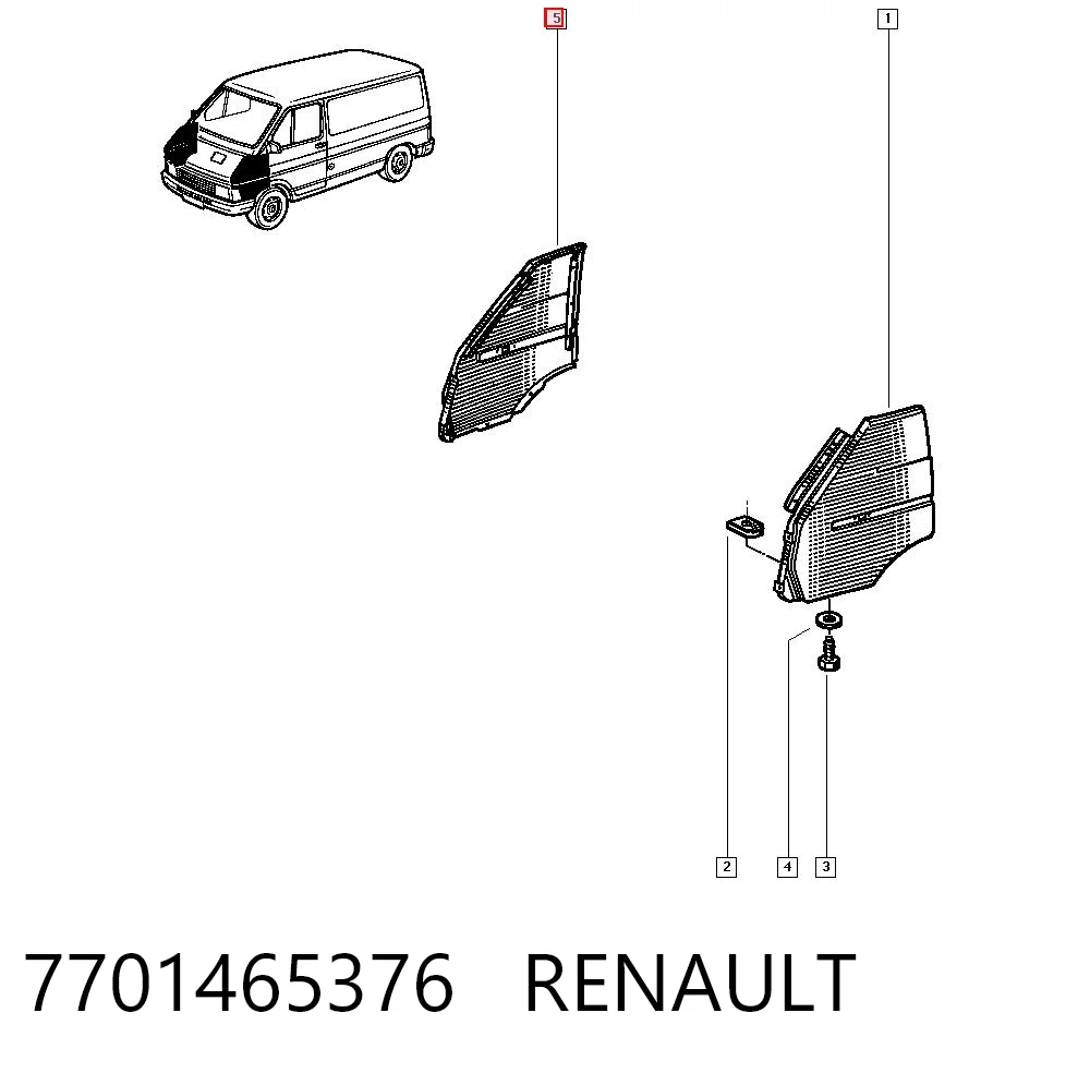 Pára-lama dianteiro direito Renault Trafic TXX ao melhor preço