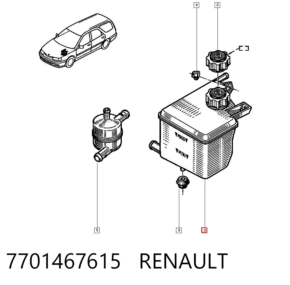 Tanque de expansão do sistema de esfriamento T3704 PLUS AFTERMARKET