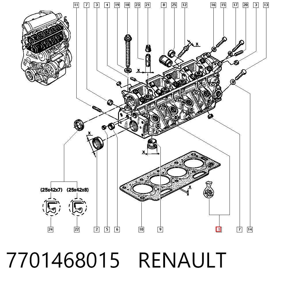 7701468015 Renault (RVI)