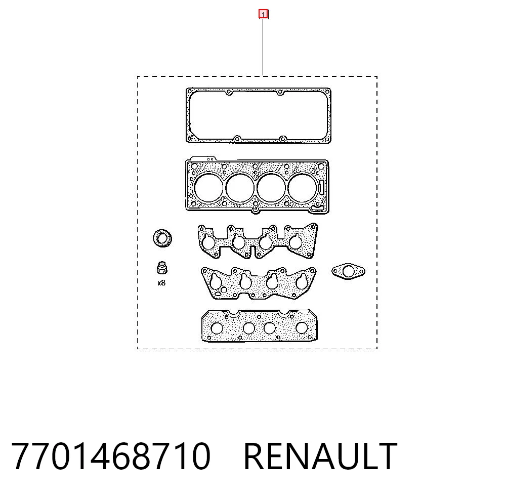 D3222000 Glaser Kit superior de vedantes de motor