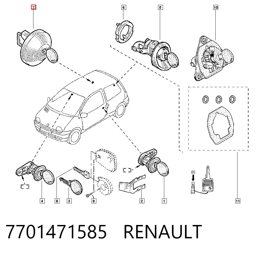 7701471585 Renault (RVI) Tampa (tampão) do tanque de combustível