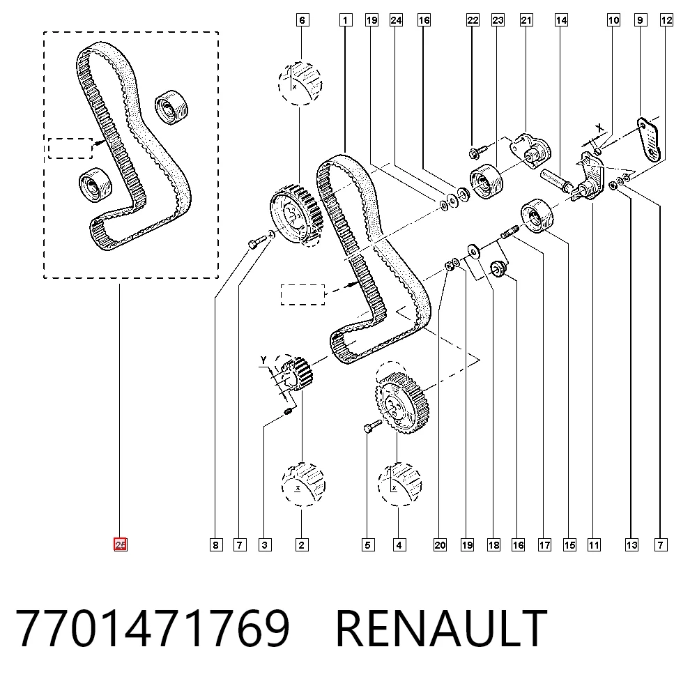 CT731K1 Continental/Siemens Correia do mecanismo de distribuição de gás, kit