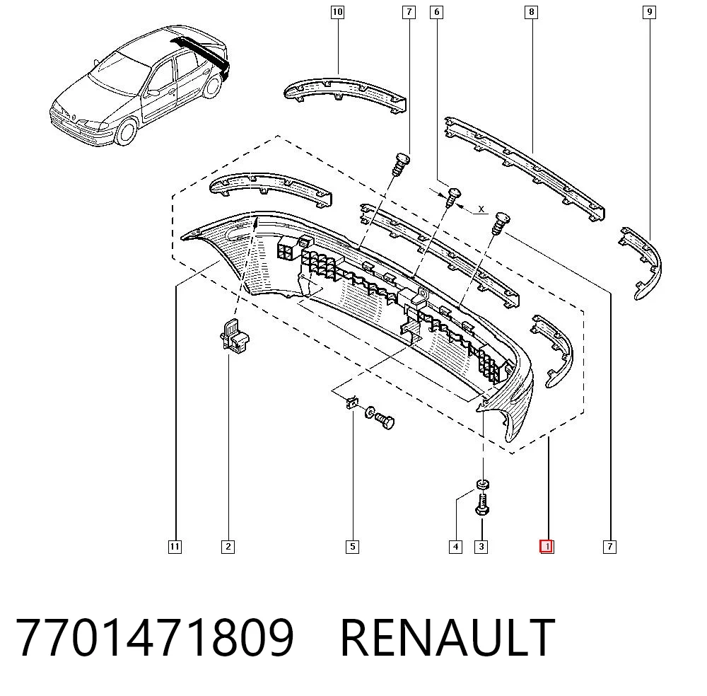 Pára-choque traseiro Renault Megane preço, a partir de 139,45 USD