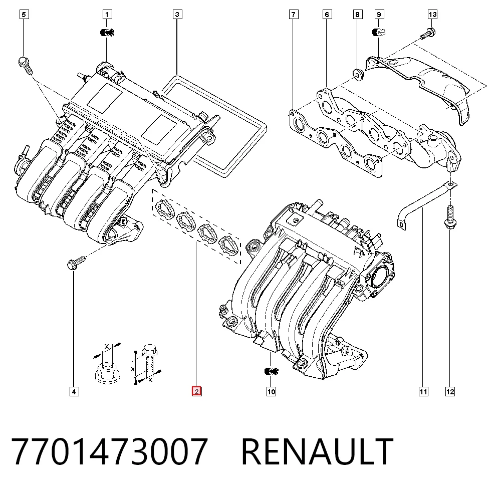 Vedante de tubo coletor de admissão Renault Clio preço, a partir de 3,90 USD