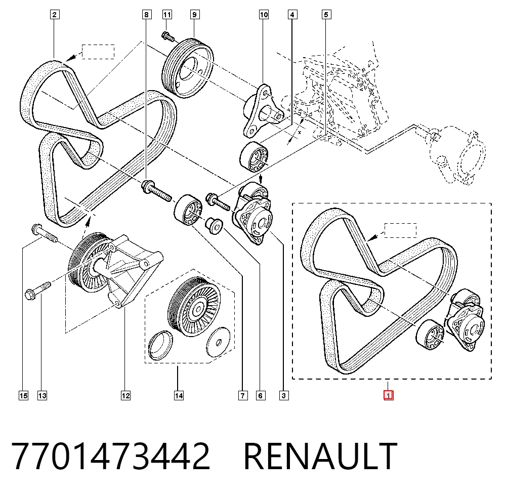 Correia dos conjuntos de transmissão, kit 1648203480 Peugeot/Citroen