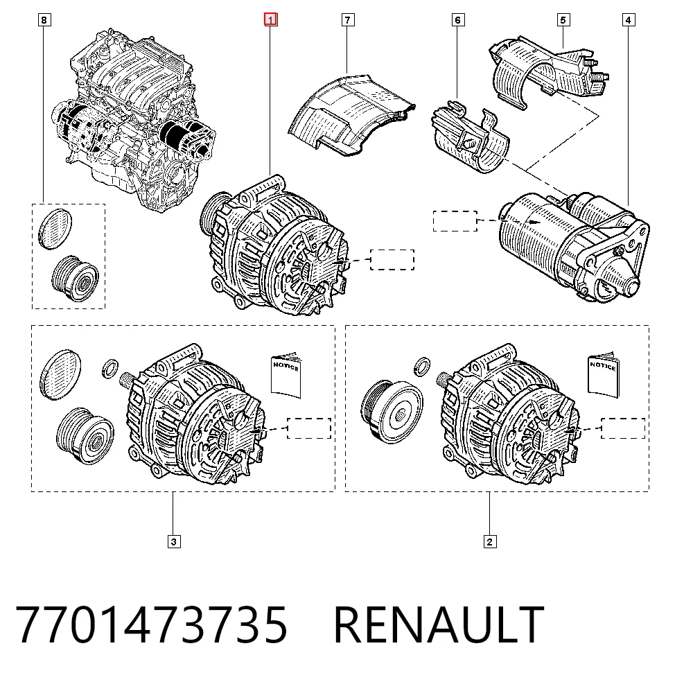 7701473735 Renault (RVI)