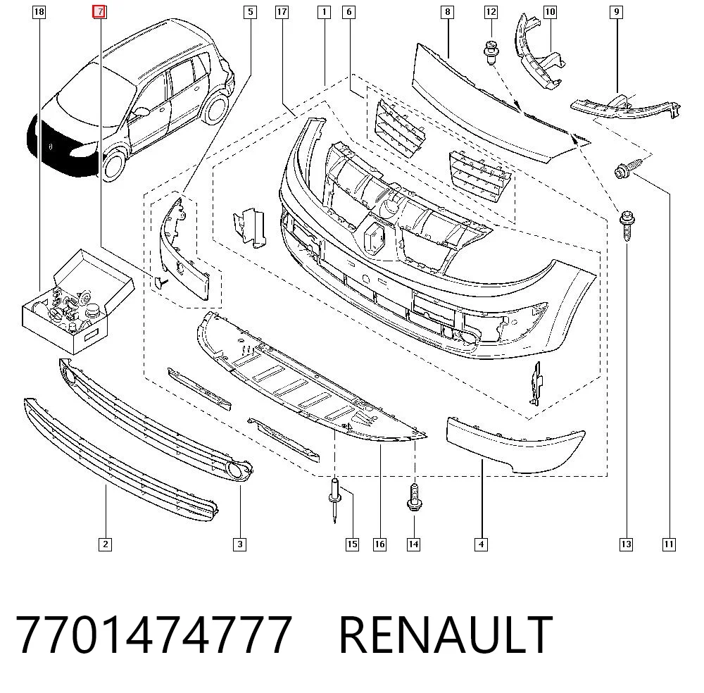 Compre Tampão dianteira do pára-choque do gancho de reboque Renault Scenic 2
