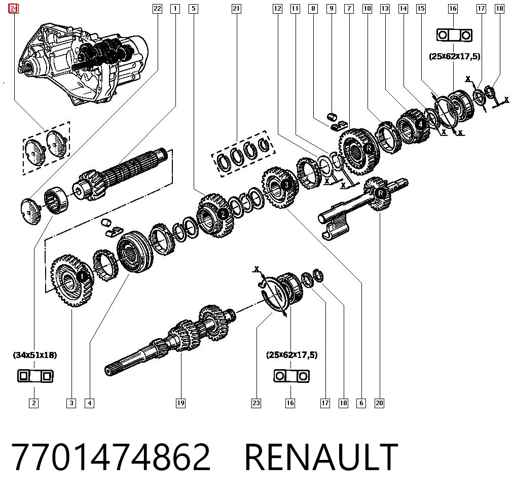 7701474862 Renault (RVI)