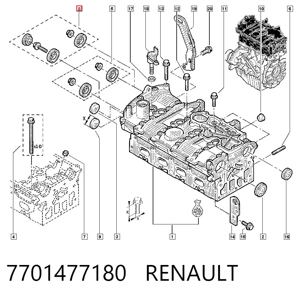 Compre P7729701 Glaser Vedação da árvore distribuidora de motor