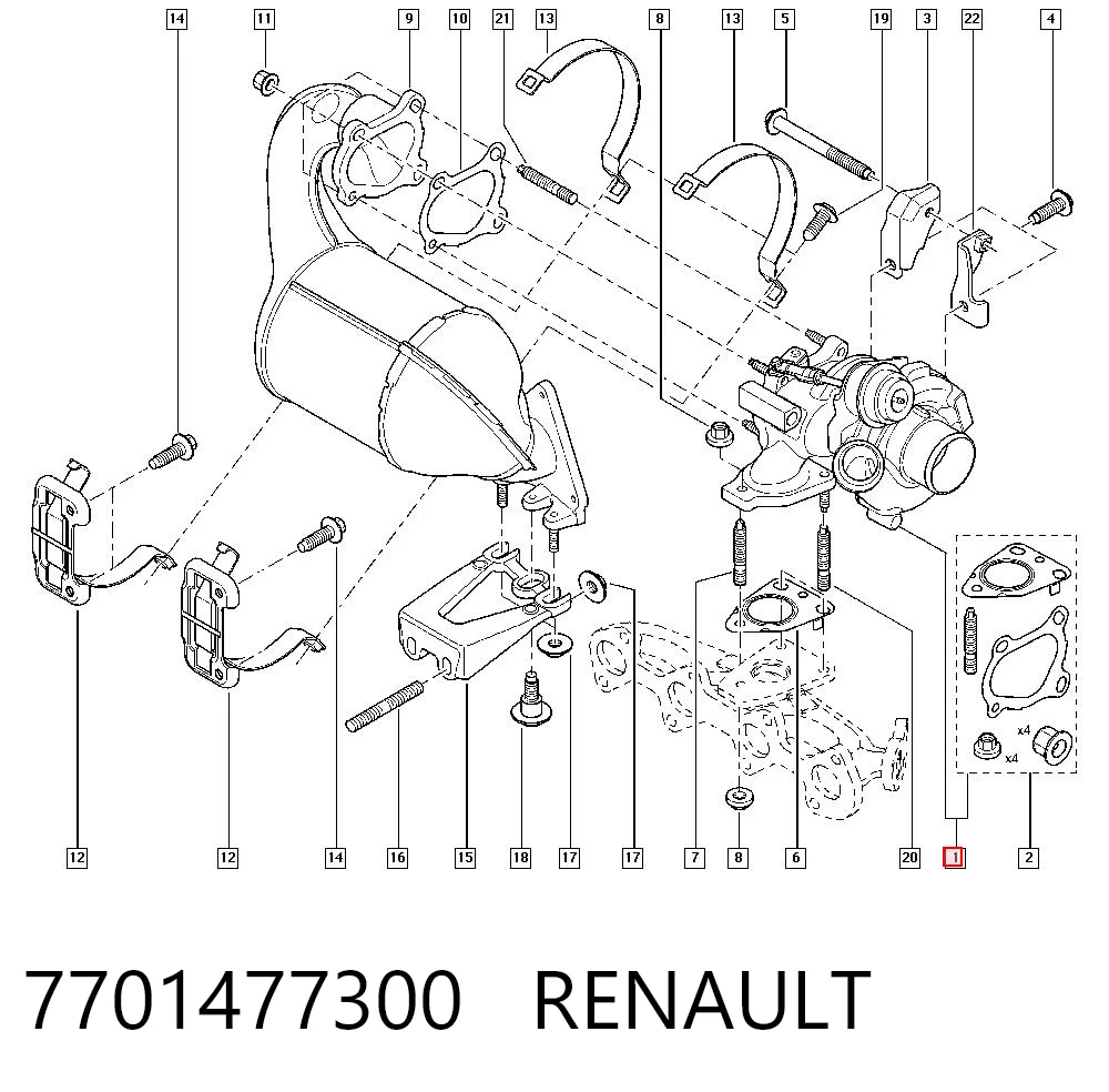 7701477300 Renault (RVI) Turbina