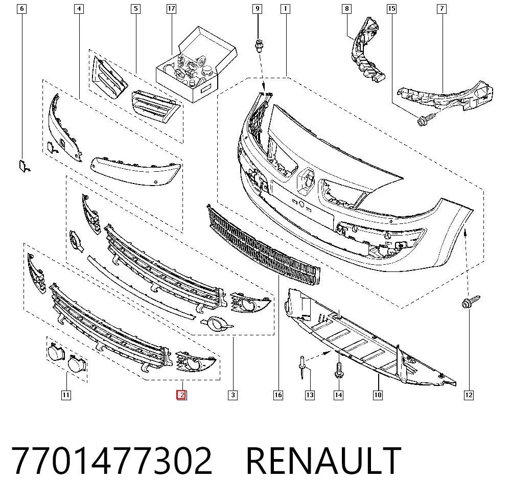 Compre 0060722705 Fiat/Alfa/Lancia Grelha central do pára-choque dianteiro