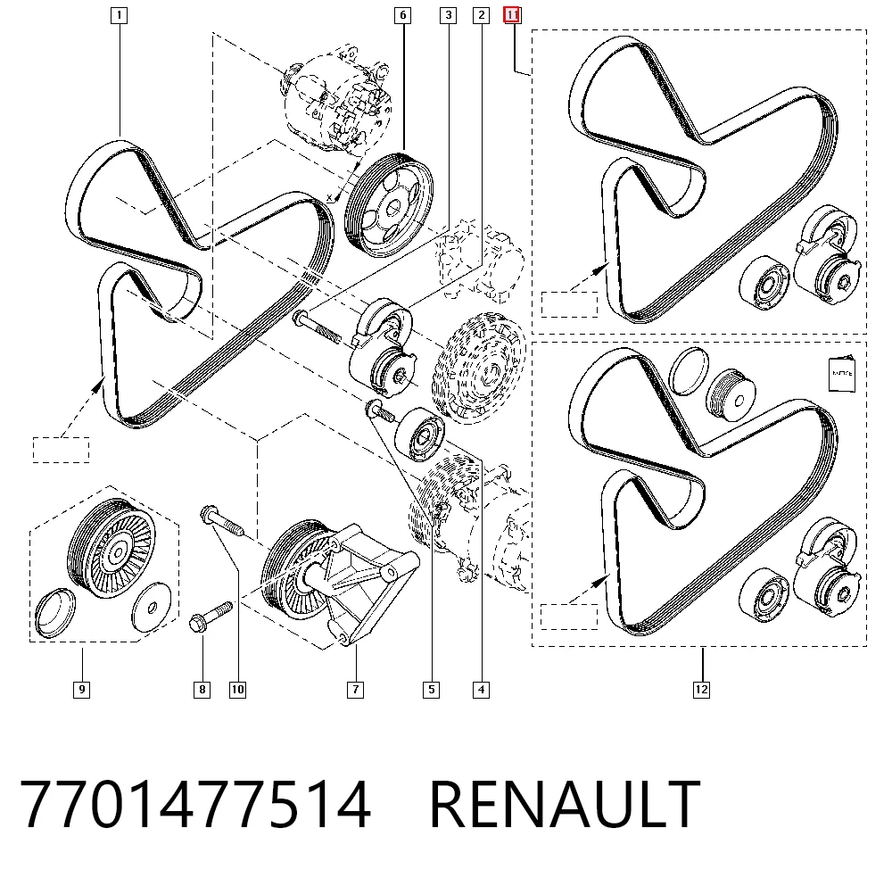 Correia dos conjuntos de transmissão, kit Renault Laguna I B56, 556 ao melhor preço