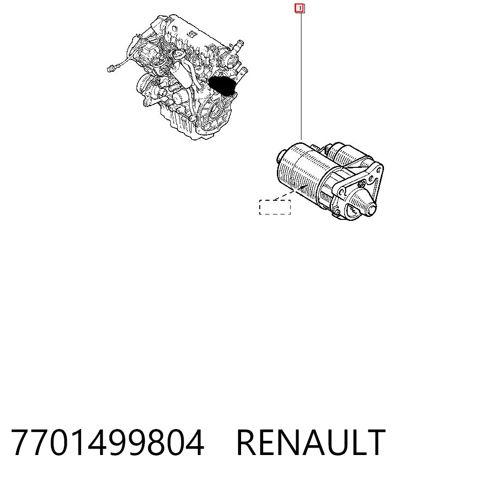 7701499804 Renault (RVI) Motor de arranco