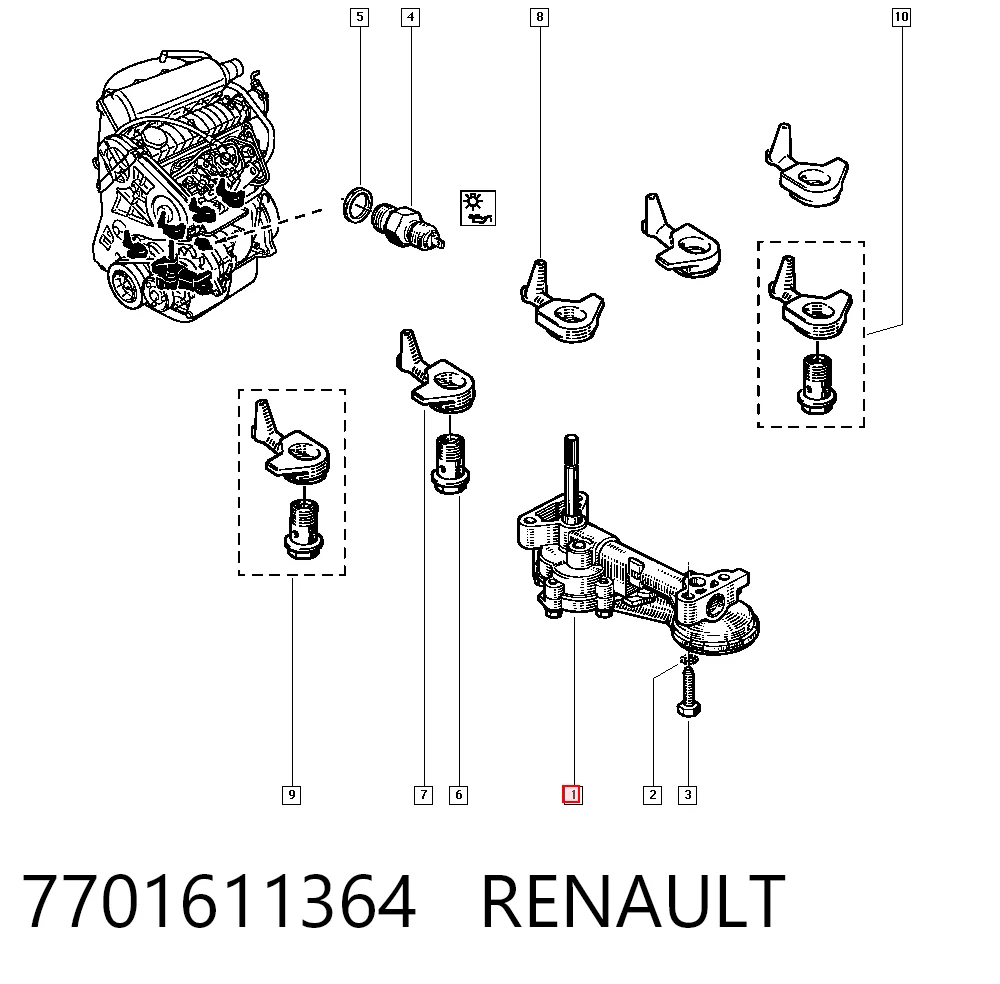 Bomba de óleo para Renault 21  K48