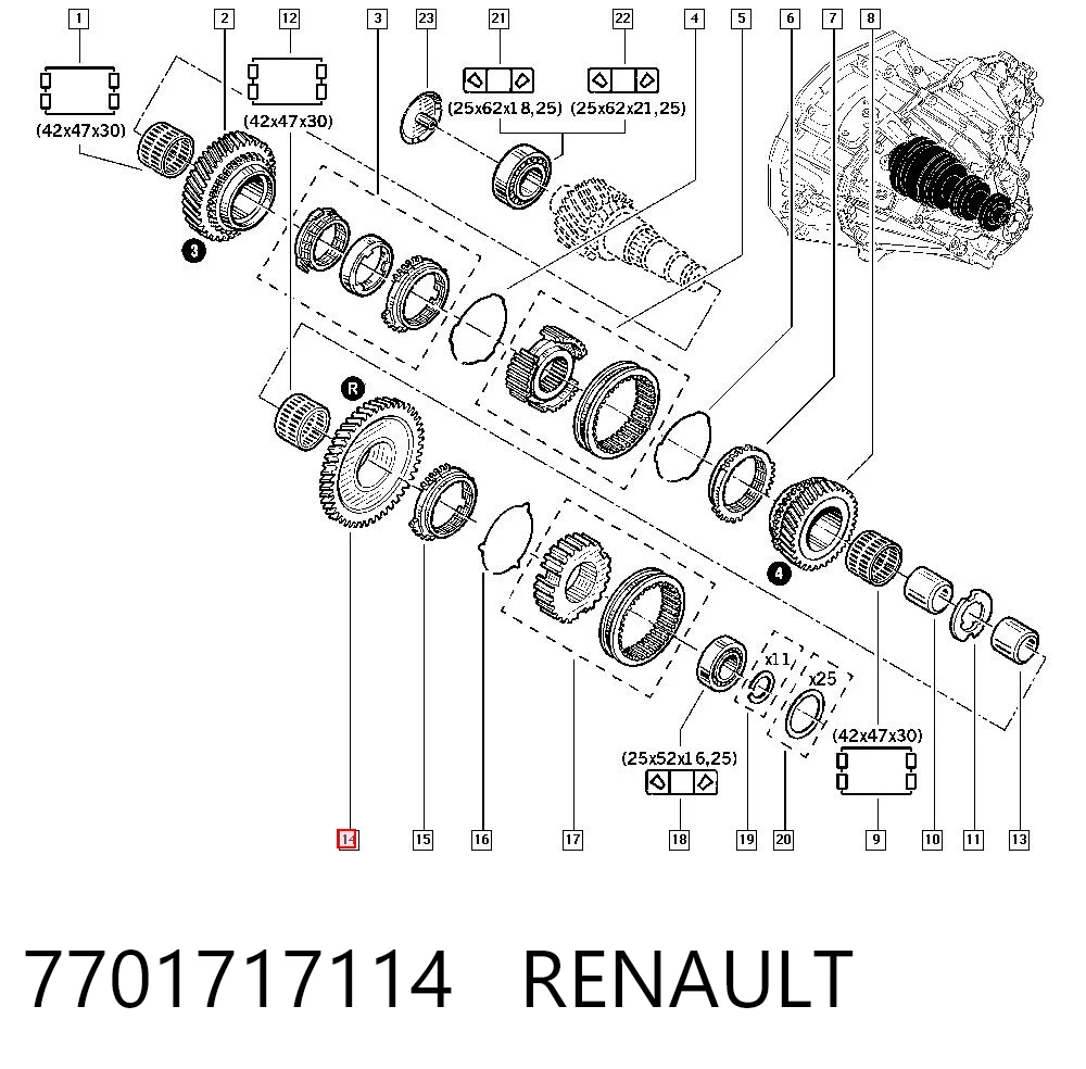 7701717114 Renault (RVI)