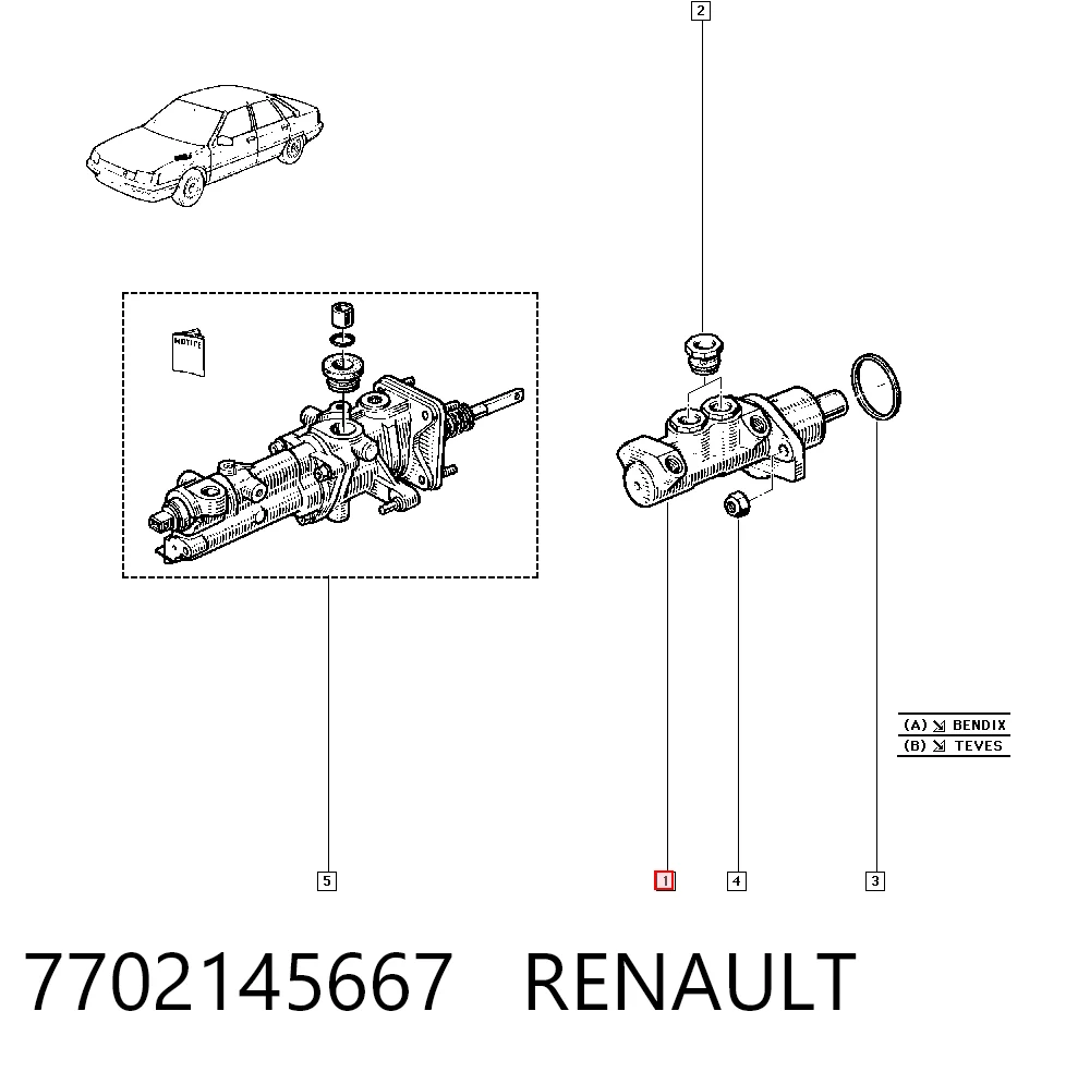 Compre Cilindro mestre do freio Renault Espace 2