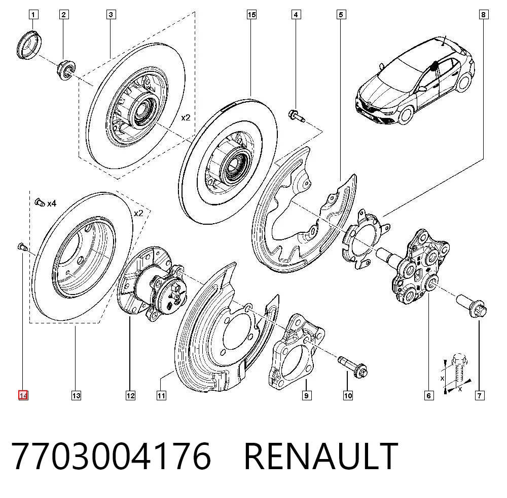 Compre 7703004176 Lada Parafuso do freio de suporte