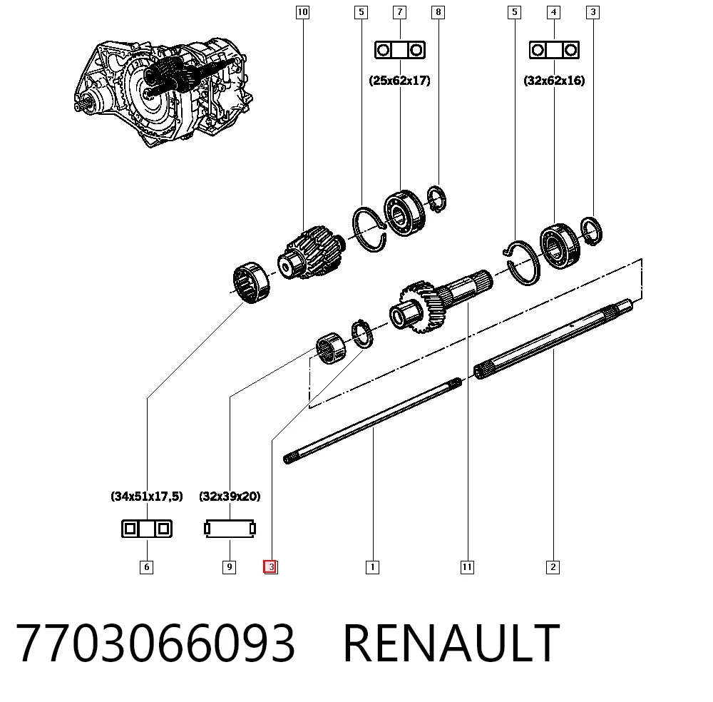 7703066093 Renault (RVI)