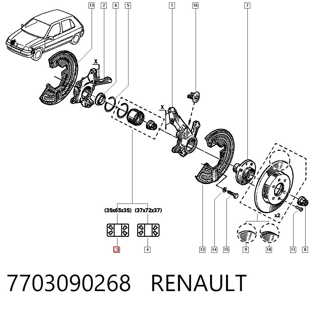 para Renault Clio (LU)