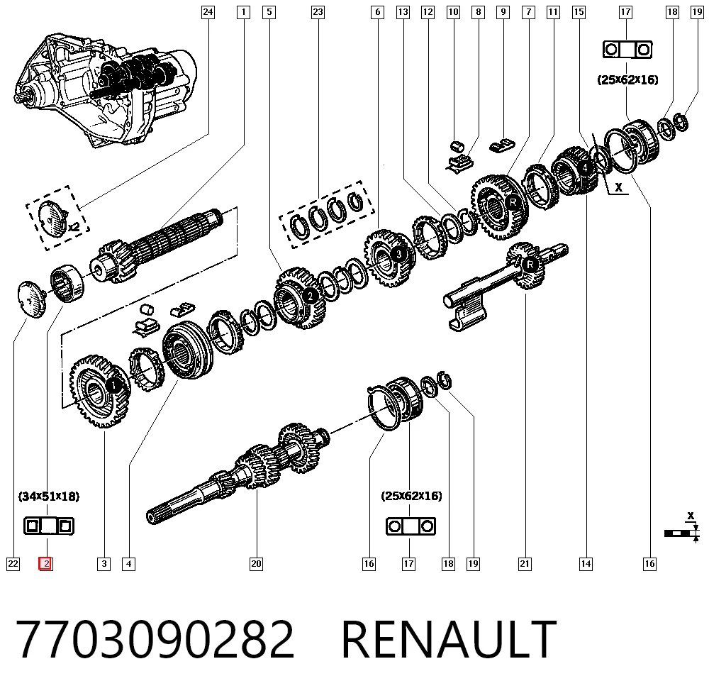 Rolamento da Caixa de Mudança para Nissan Tiida  C11X