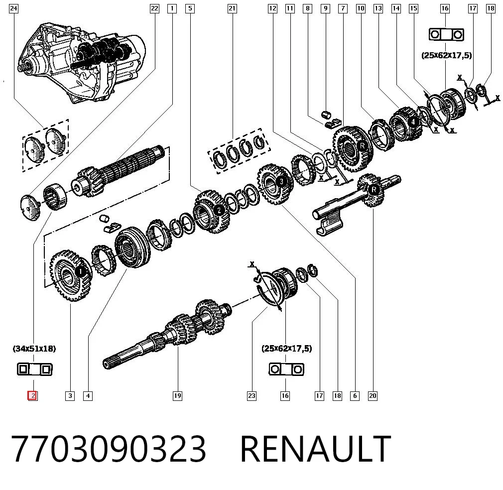 Rolamento da Caixa de Mudança para Nissan Tiida C11X