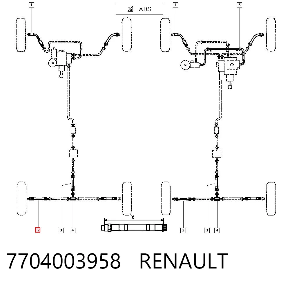 Mangueira do freio dianteira Renault 19 II S53 ao melhor preço