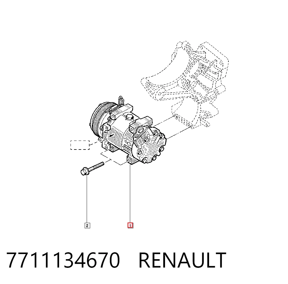  Compressor de aparelho de ar condicionado Renault Twingo I hatchback (C06) (1992 - 2007) I