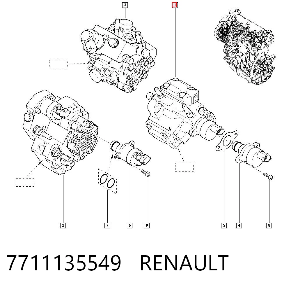  Bomba de combustível de pressão alta Renault Laguna I carrinha (K56) (1995 - 2002) I