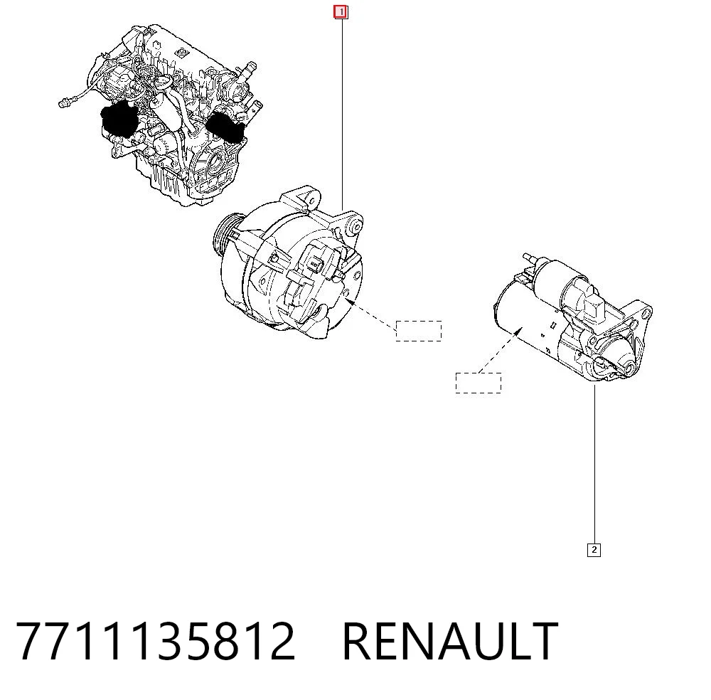 7711135812 Renault (RVI) Gerador