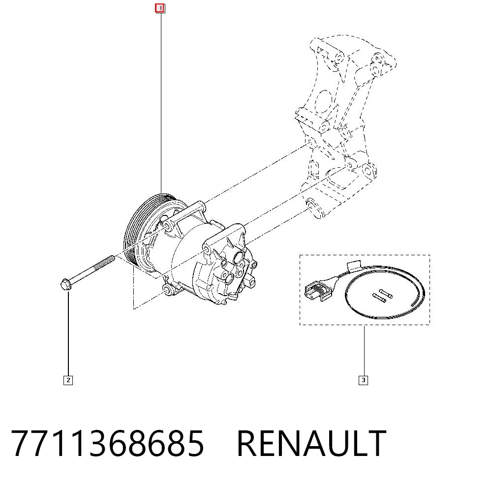 7711368685 Renault (RVI) Compressor de aparelho de ar condicionado