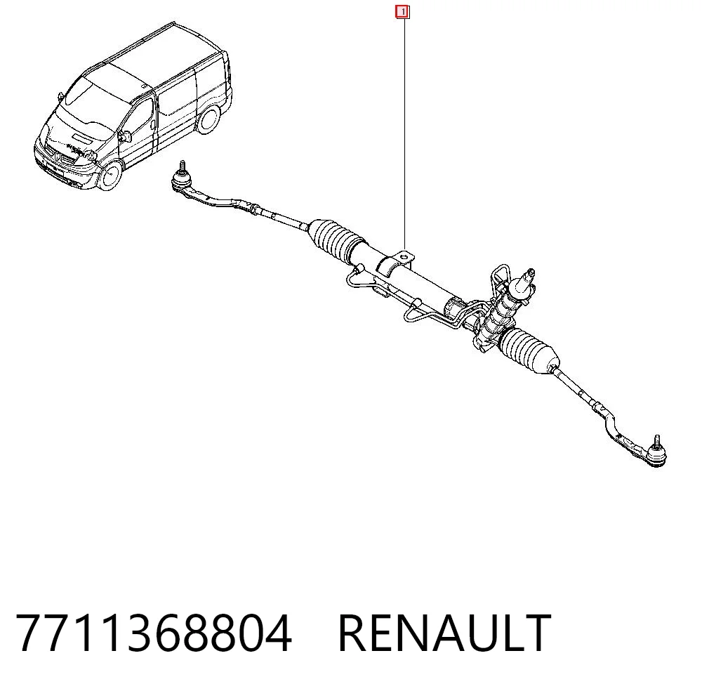 7711368804 Renault (RVI) Cremalheira da direção