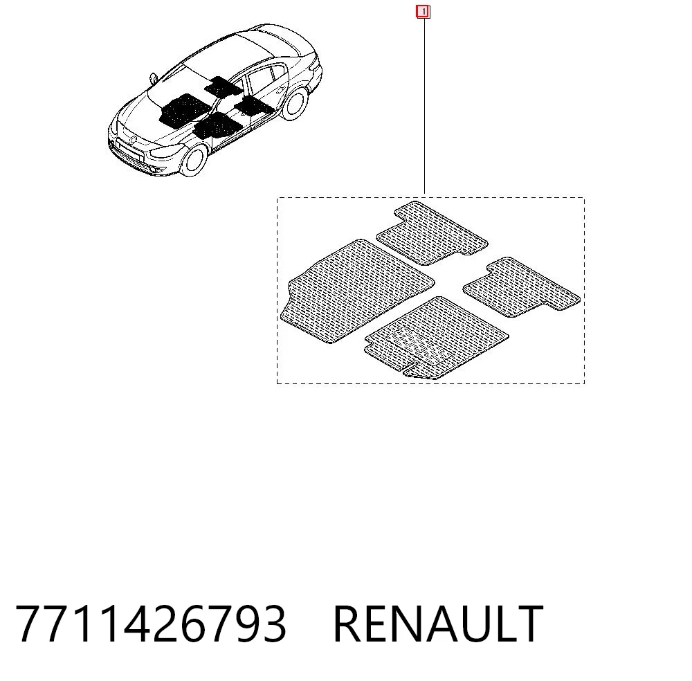 Tapetes dianteiros + traseiros, kit Renault Fluence L3 ao melhor preço