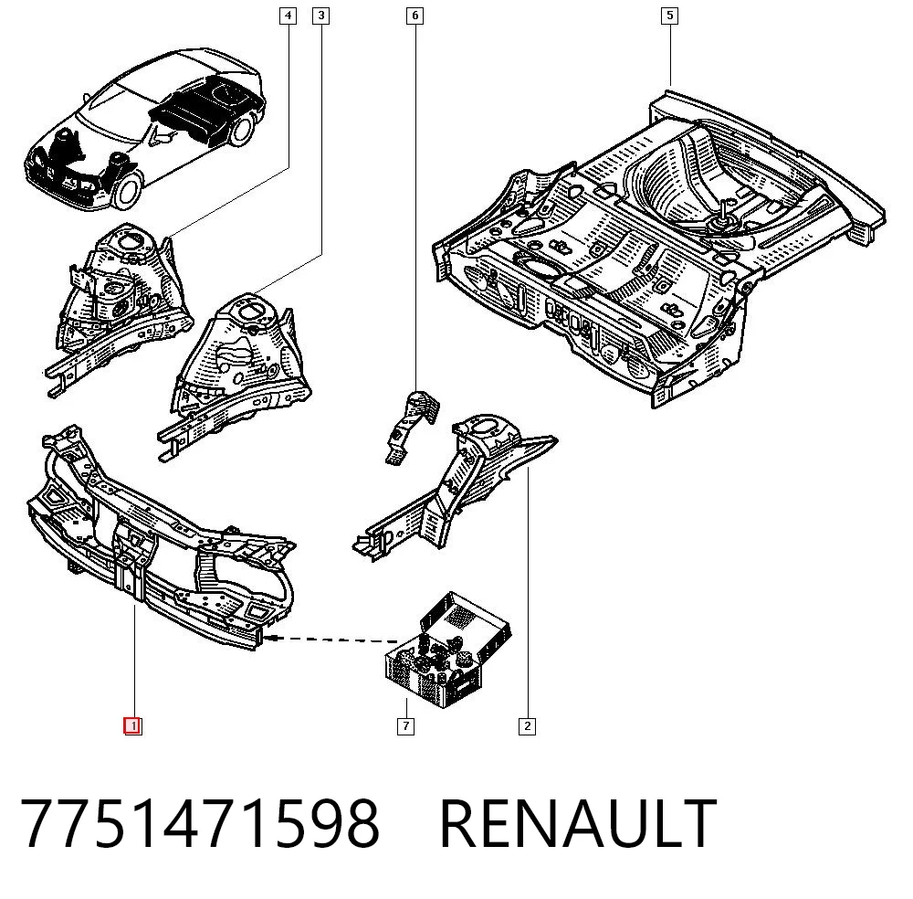 Suporte do radiador montado (painel de montagem de fixação das luzes) Renault Megane preço, a partir de 10,85 USD