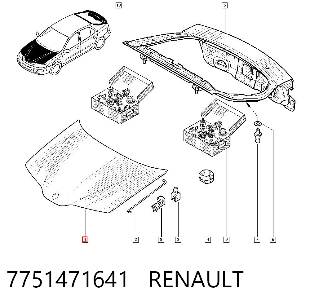 Capota 7751471641 VAG