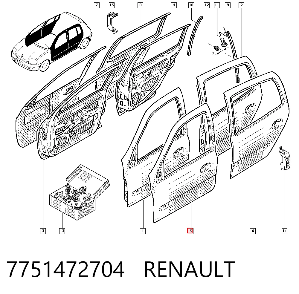Compre Porta dianteira esquerda Renault Clio 