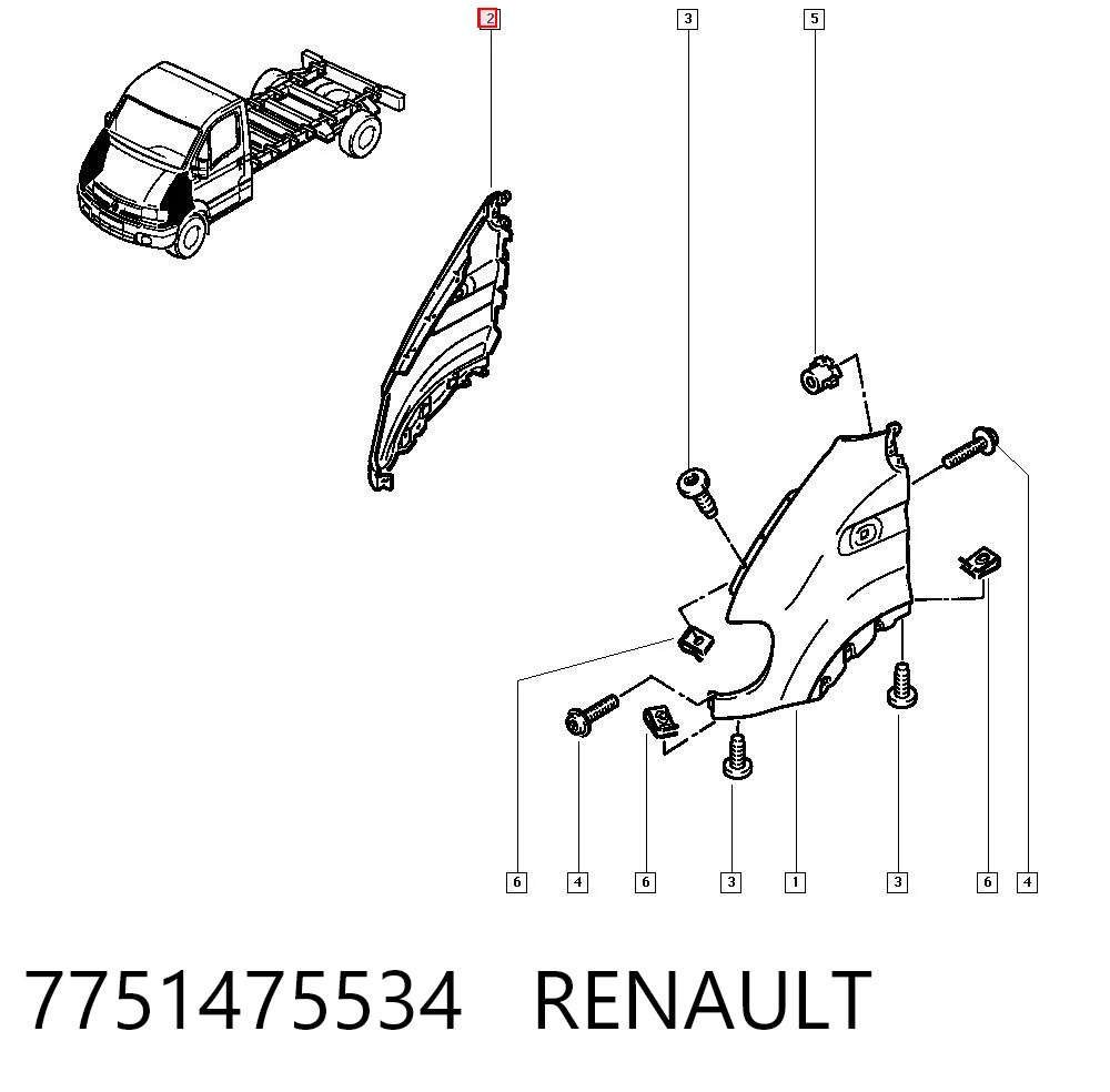 Compre Pára-lama dianteiro direito Renault Master 2