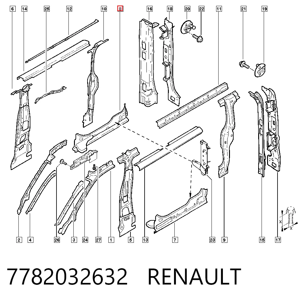 Acesso externo direito Renault Trafic II FL ao melhor preço